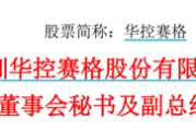 广饶华控赛格董事长、董秘、副总经理三高管同日辞职